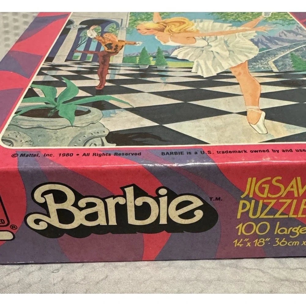 Vintage 1980 Barbie Jigsaw 100 Large Piece‎ Puzzle New Never Opened Whitman 4678